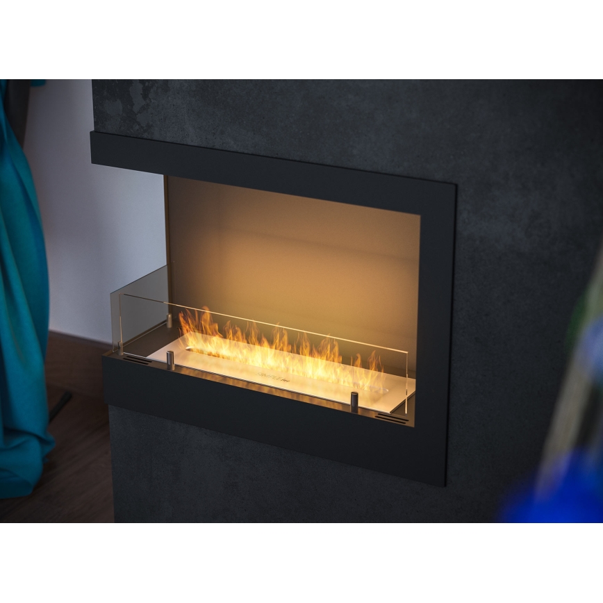 InFire - Ugaoni BIO kamin 45x60 cm 3kW crna