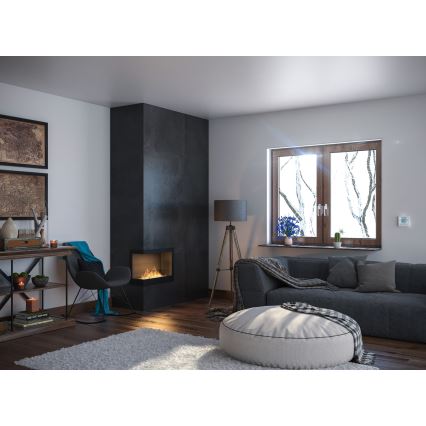 InFire - Ugaoni BIO kamin 45x60 cm 3kW crna