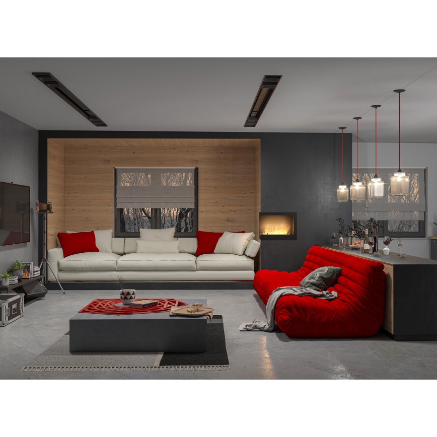 InFire - Ugaoni BIO kamin 45x60 cm 3kW crna