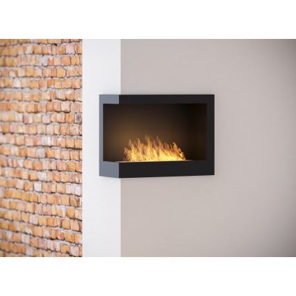 InFire - Ugaoni BIO kamin 45x60 cm 3kW crna