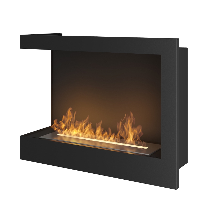 InFire - Ugaoni BIO kamin 45x60 cm 3kW crna