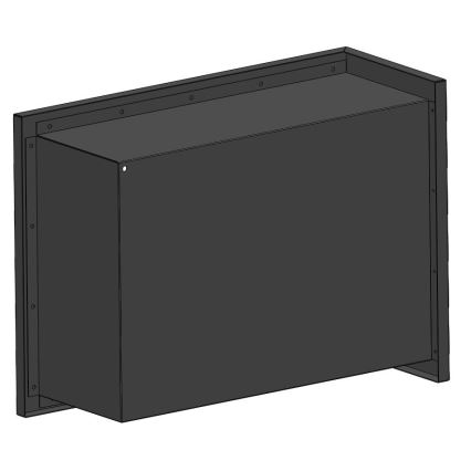 InFire - Ugaoni BIO kamin 45x60 cm 3kW crna