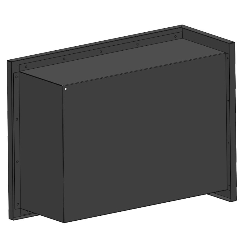 InFire - Ugaoni BIO kamin 45x60 cm 3kW crna