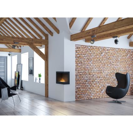 InFire - Ugaoni bio kamin 45x60 cm 3kW crni