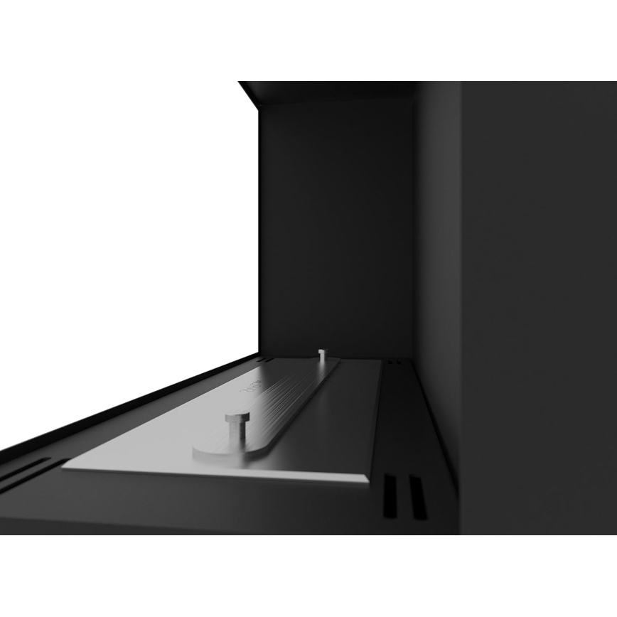 InFire - Ugaoni bio kamin 45x60 cm 3kW crni