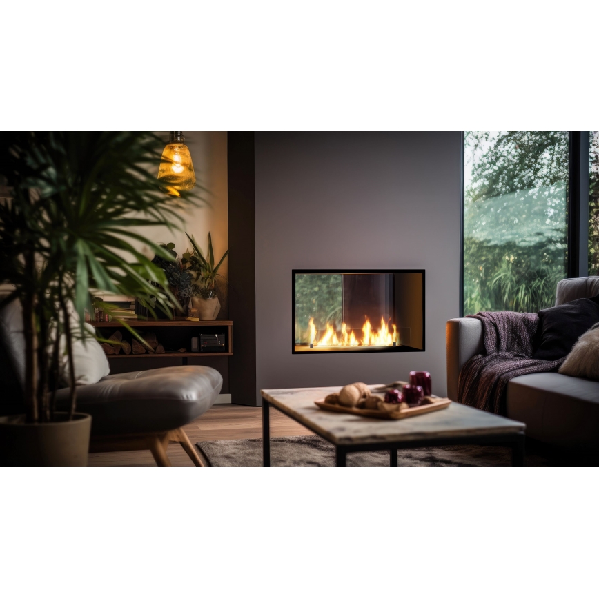InFire - Ugradni bio kamin 48,5x83,5 cm 3,5kW crna