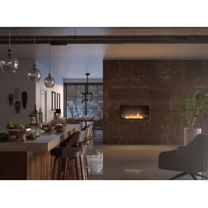 InFire - Ugradni BIO kamin 49,4x104,4 cm 6 kW crni