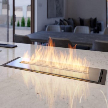 InFire - Ugradni BIO kamin 5,5x50 cm 3kW crna