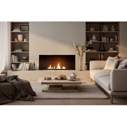InFire - Ugradni BIO kamin 7,5x60 cm 3,5kW crni