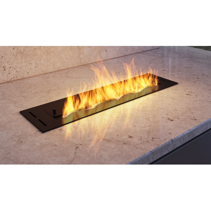 InFire - Ugradni BIO kamin 7,5x60 cm 3,5kW crni