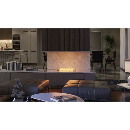 InFire - Ugradni BIO kamin 7,5x60 cm 3,5kW crni