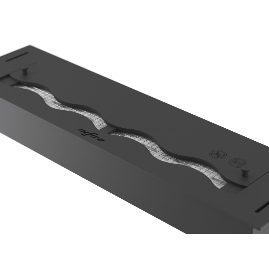 InFire - Ugradni BIO kamin 7,5x60 cm 3,5kW crni