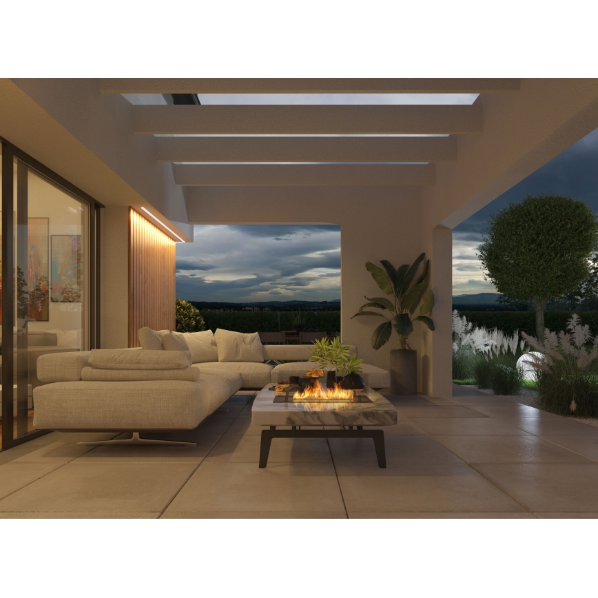 InFire - Ugradni bio kamin 8,5x80 cm 3,5kW crne boje