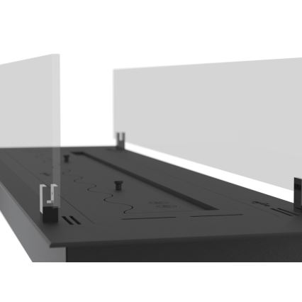 InFire - Ugradni bio kamin 8,5x80 cm 3,5kW crne boje