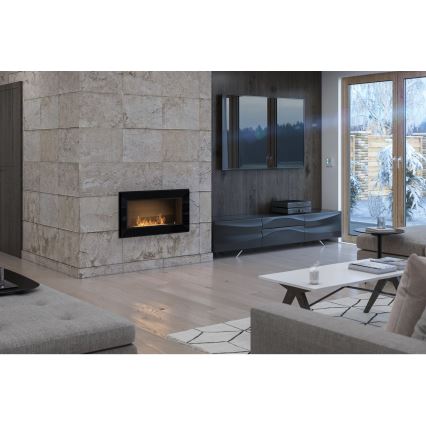 InFire - Ugrađeni BIO kamin 49x90 cm 3kW crna