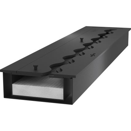 InFire - Ugrađeni bio kamin 7,5 x 100 cm, 6 kW, crni