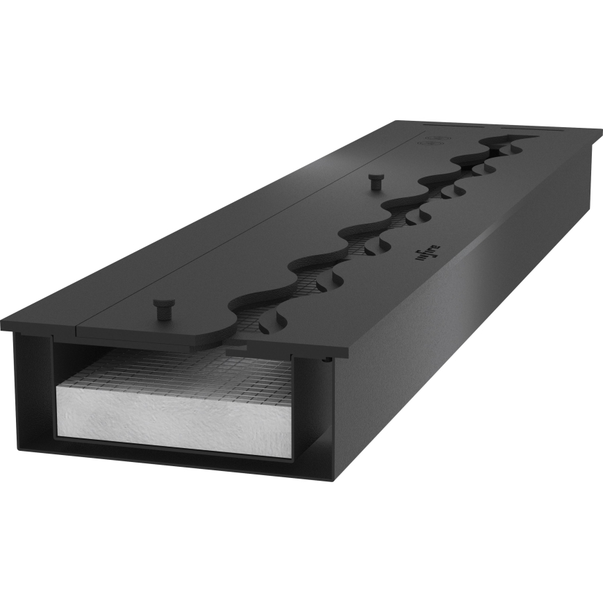 InFire - Ugrađeni bio kamin 7,5 x 100 cm, 6 kW, crni
