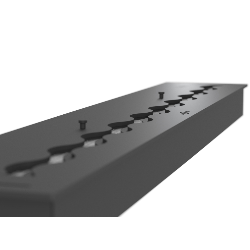 InFire - Ugrađeni bio kamin 7,5 x 100 cm, 6 kW, crni