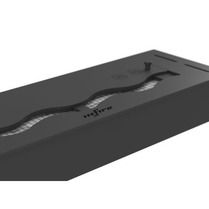 InFire - Ugrađeni bio kamin 7,5x50 cm 3,5kW crna