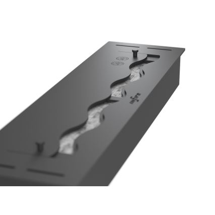 InFire - Ugrađeni bio kamin 7,5x50 cm 3,5kW crna