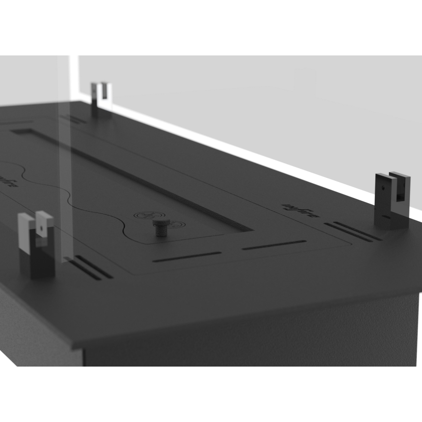 InFire - Ugrađeni bio kamin 8,5x60 cm 3,5kW crna