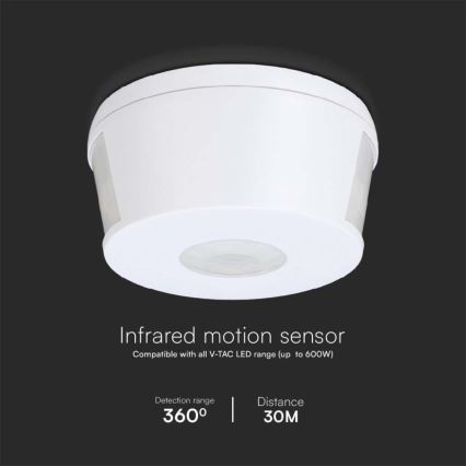 Infracrveni senzor pokreta 360° 230V, beo