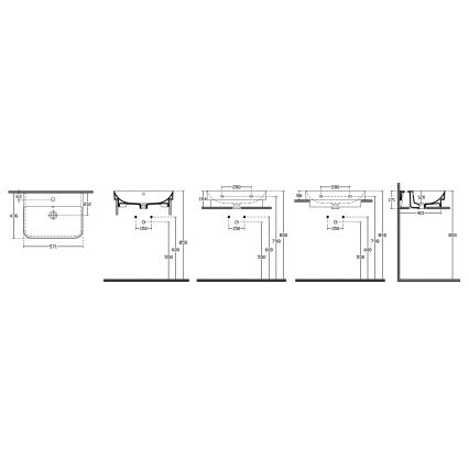 Isvea - Umivaonik na ploču SOTT AQUA 57x44 cm keramika/bela