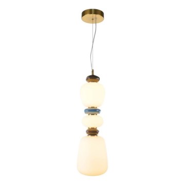ITALUX - LED luster na sajli EVANS LED/19W/230V 3000K zlatna/plava/braon