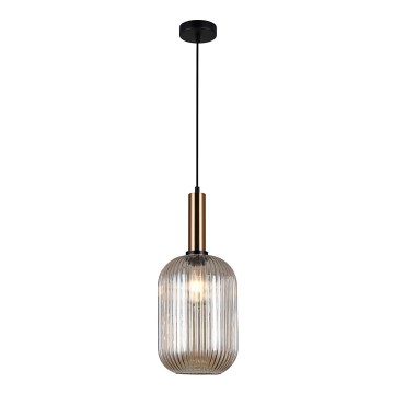 ITALUX - Luster na lanku ANTIOLA 1xE27/40W/230V prečnik 20 cm, bronzan