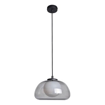ITALUX - Luster na sajli AINALE 1xG9/7W/230V crna/dimljena crna