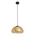 ITALUX - Luster na sajli AINALE 1xG9/7W/230V crna/dimljeno-smeđa