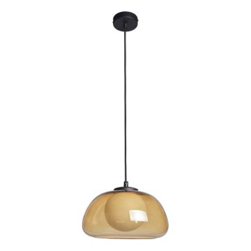 ITALUX - Luster na sajli AINALE 1xG9/7W/230V crna/dimljeno-smeđa