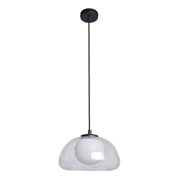 ITALUX - Luster na sajli AINALE 1xG9/7W/230V crna/prozirna