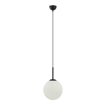 ITALUX - Luster na sajli DEORE 1xE27/40W/230V, prečnik 25 cm, crne boje