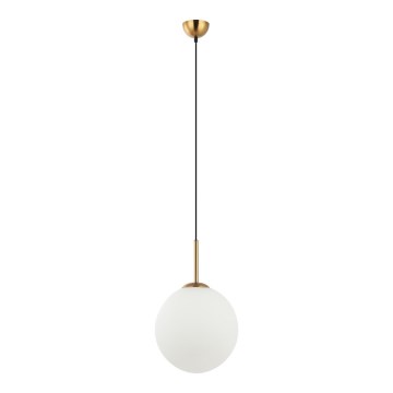 ITALUX - Luster na sajli DEORE 1xE27/40W/230V prečnik 30 cm bronza