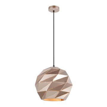 ITALUX - Luster na sajli PALERMO 1xE27/40W/230V prečnik 32 cm ružičasto zlato