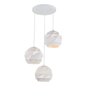 ITALUX - Luster na sajli PALERMO 3xE27/40W/230V bela