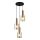 ITALUX - Luster na sajli SARDO 3xE27/40W/230V crna/mesing