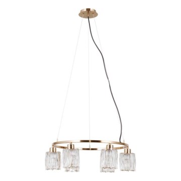 ITALUX - Luster na sajli SIMONA 6xE14/40W/230V zlatna