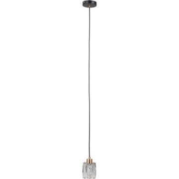 ITALUX - Luster na sajli TORNO 1xE14/40W/230V crna/zlatna