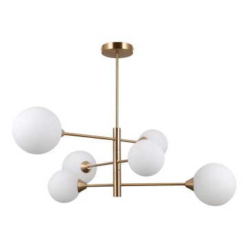 ITALUX - Luster na stalku EVORA 6xG9/5W/230V mesing