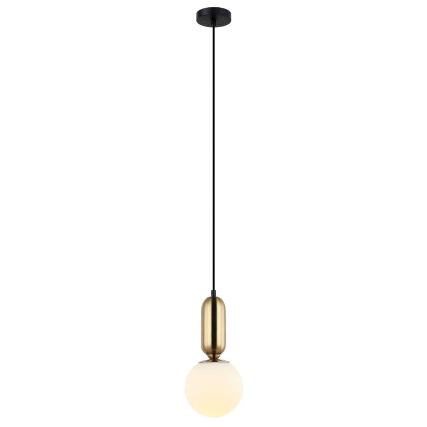 ITALUX - Luster na sajli ALDEVA 1xE27/40W/230V, prečnik 15 cm, bronza
