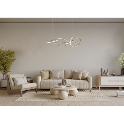 ITALUX - LED luster na sajli FONTE LED/60W/230V 3000/4000/6000K zlatna