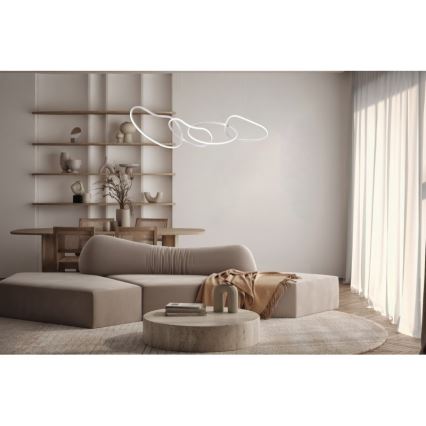 ITALUX - LED luster na lanku FONTE LED/60W/230V 3000/4000/6000K bela