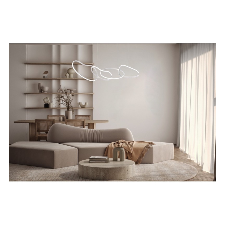 ITALUX - LED luster na lanku FONTE LED/60W/230V 3000/4000/6000K bela