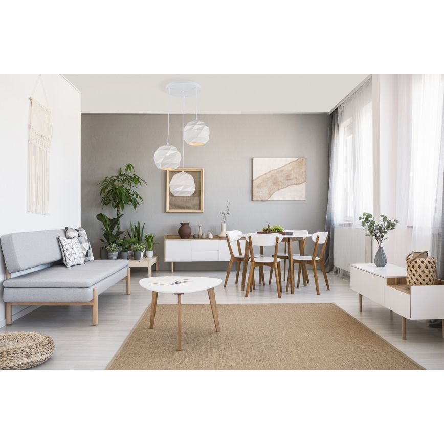 ITALUX - Luster na sajli PALERMO 3xE27/40W/230V bela