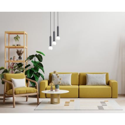 ITALUX - Luster na sajli FILANO 3xG9/5W/230V crna