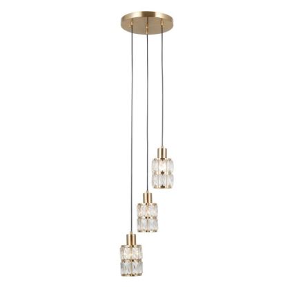 ITALUX - Luster na sajli ALMA 3xE27/40W/230V zlatna