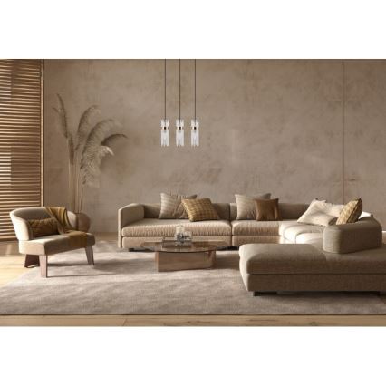 ITALUX - Luster na sajli TARASO 3xE14/40W/230V zlatan