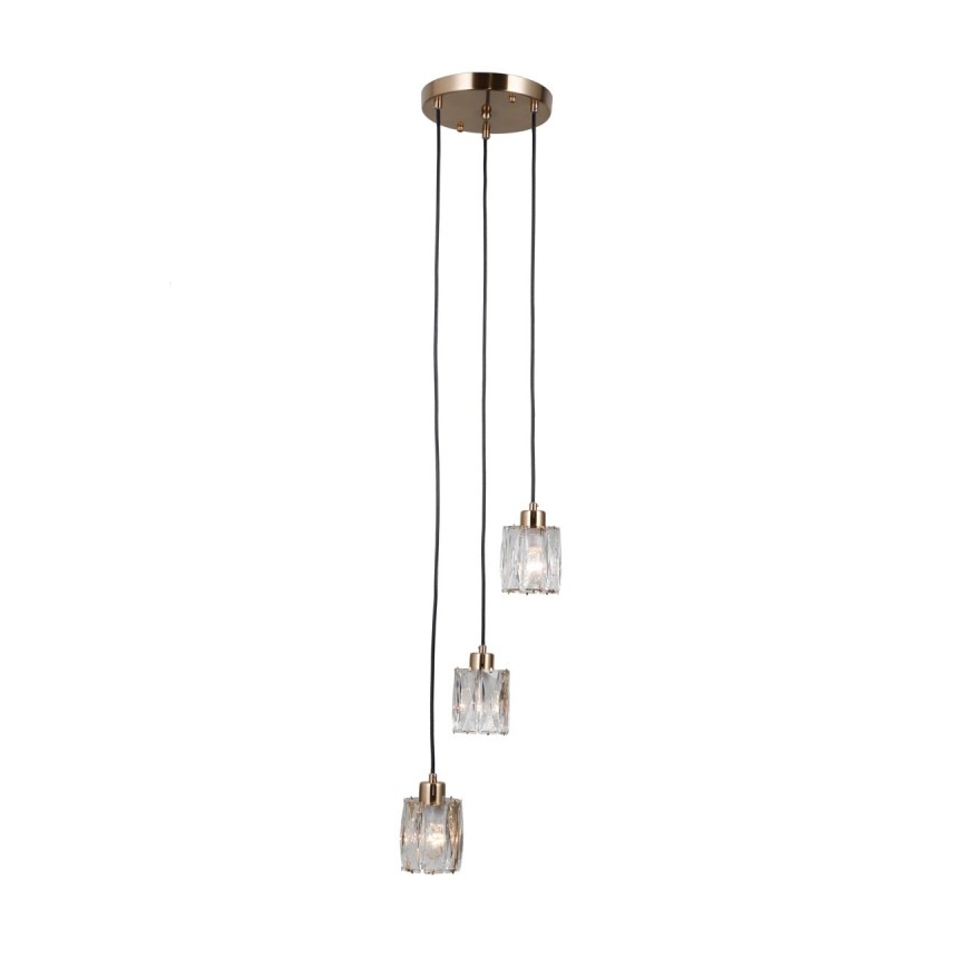 ITALUX - Luster na sajli TORNO 3xE14/40W/230V zlatni